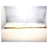 Ornate Walking stick With Metal grenade style