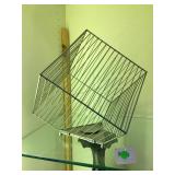 Metal cage candle holder