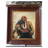 Framed oil painting on canvas signed by artist,