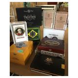 Assorted cigar boxes