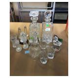 Cut glass decanters barware and more