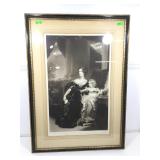 Signed, embossed print. Framed to 27x38.