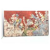 Signed stretched fabric art. Joyce Straus. 23x40.