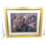 Signed generation art. Framed to 29x35.