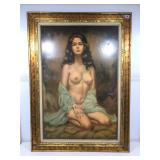 Nude signed painting. Framed to 32x43. Some