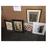 Assorted artwork, approx largest one its 2 ft