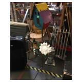 Metal Patio decorative bird house, approx 5 ft