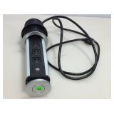 Portable corded power outlet with USB charging