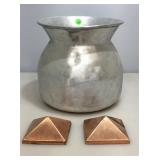 Decorative metal items.