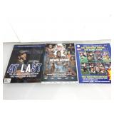 Olympia fitness, baseball and football magazines.