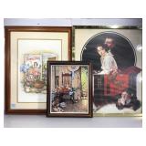 3 Framed prints. Norman Rockwell and more.