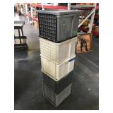 Modular stacking plastic organizer