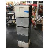 Modular stacking plastic organizer