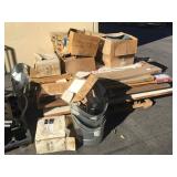 Pallet of assorted doors and more, see photos