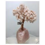 8 in H Rose Quartz Gemstone Tree. NIB