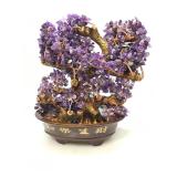 14in H Amethyst Gem Tree. Damaged, See Photos.