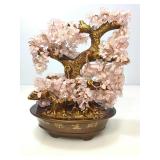14in. Rose Quartz Gemstone Tree. Damaged, See