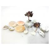 4in H Tourmaline Gemstone Tree and other assorted