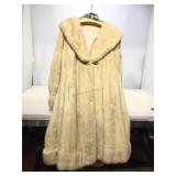 Blonde Mink, Single Button Swing Coat by Fur