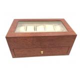 20 Slot Burlwood Watch Display/Storage Case