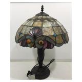 Tiffany lamp style w/Slag glass shade, approx 20