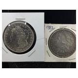 2-Silver Morgan Dollars