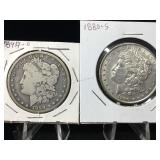 2-Silver Morgan Dollars