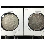 2-Silver Morgan Dollars