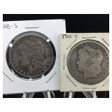 2-Silver Morgan Dollars