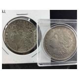 2-Silver Morgan Dollars