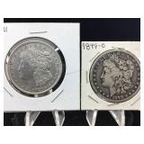 2-Silver Morgan Dollars