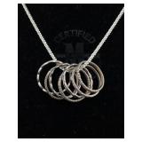Silver necklace with Silver rings
