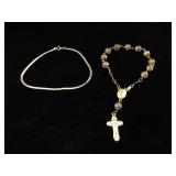 Sterling Silver rosary and bracelet