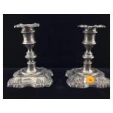 Sterling wieghted candle holders