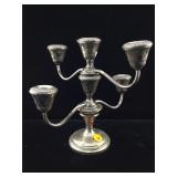 Sterling wieghted Candle stick over 800 g total