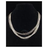 2- Sterling liquid silver necklaces