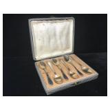 6-Sterling Demi tasse spoons with case