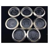 5- Sterling Coasters and 3 plated