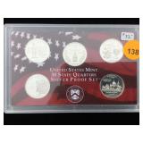 Silver coin collections in cases