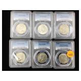 PCGS Silver 40% Half dollars in cased graded