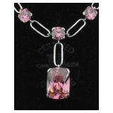 Sterling Silver 29g necklace with gemstones