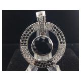 Sterling Silver pendant with gemstones @15g