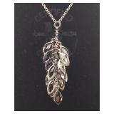 Sterling Silver necklace with gemstones 14g