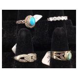 4-Sterling Gemstonesilver rings