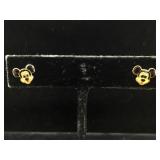14K Gold Mickey Earrings for kids