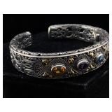 18K Gold accents and Sterling Bracelet Gemstones