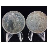 2-Silver Morgan Dollars