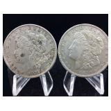 2-Silver Morgan Dollars