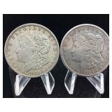 2-Silver Morgan Dollars