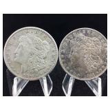 2-Silver Morgan Dollars